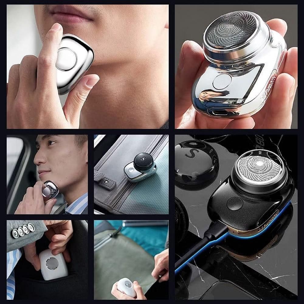 Mini Electric Shaver for Men – Portable Steel Blade Razor, Compact Travel-Friendly Grooming Tool